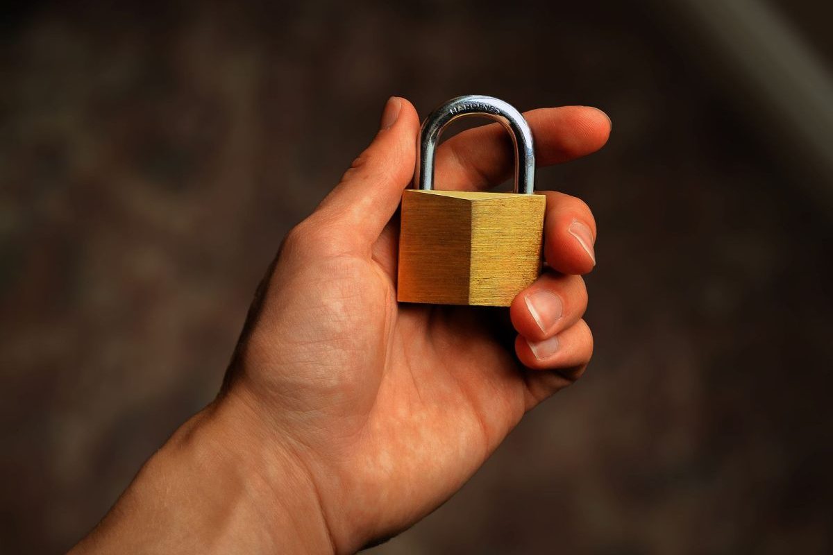 Solid brass padlock